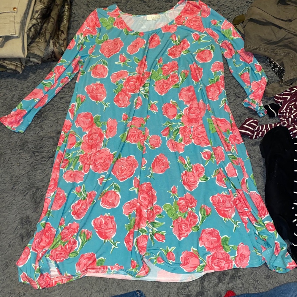 floral dress w pockets